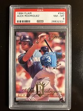 1994 Flair #340 Alex Rodriguez Rookie Rc PSA 8 $RARE$ 696 Hr’s 3 MVP’s HOF?