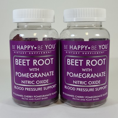 #ad 2x Be Happy Be You Beet Root Pomegranate Blood Pressure Support 90 Gummies 2027 $52.95