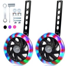 Training Wheels for12/14/16/18/20 Inch Bicycle Flash Mute Wheel safer Mater...