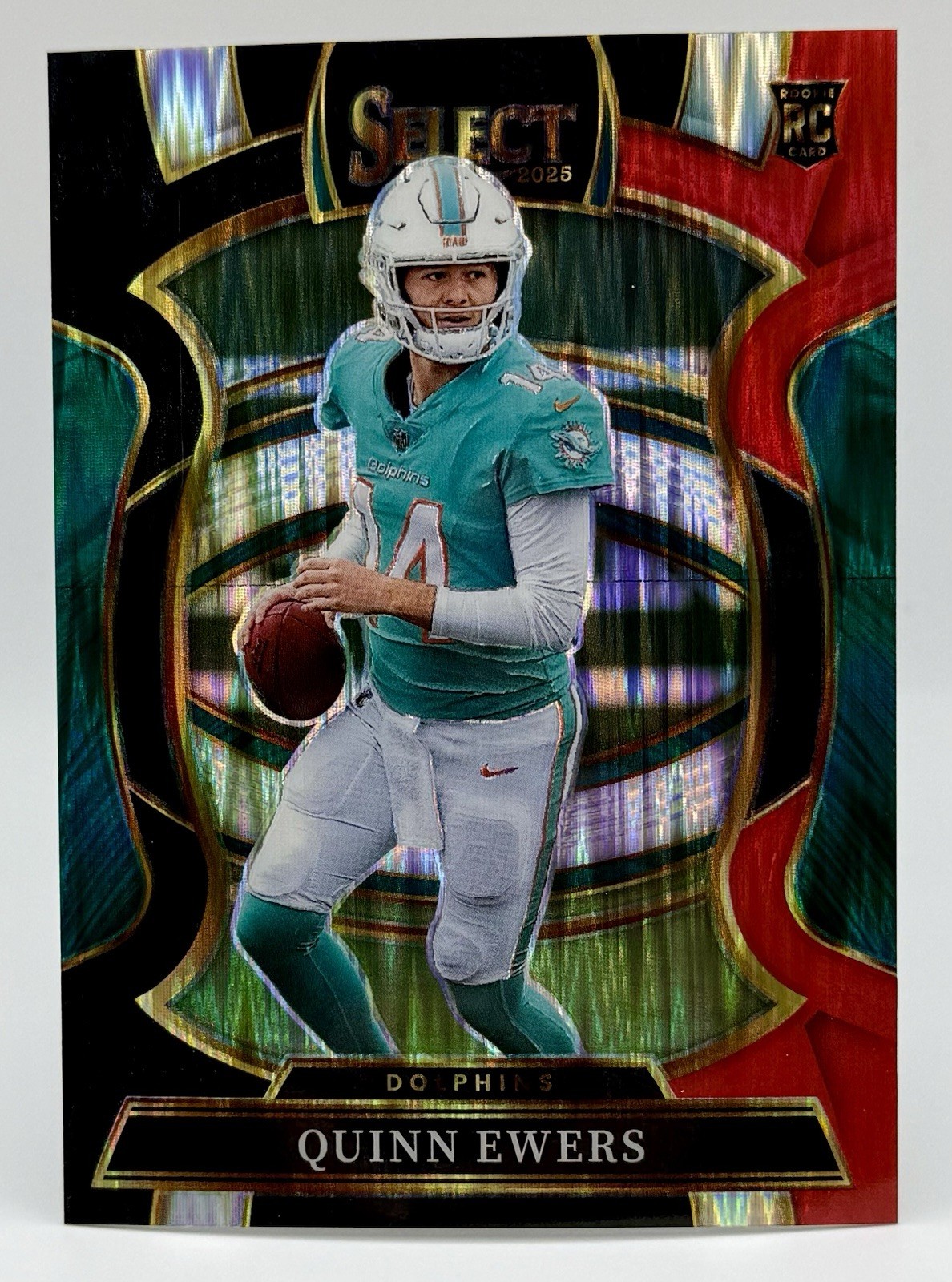 2025 Panini Select - Concourse Quinn Ewers #82 Black & Red Shock Prizm (RC)