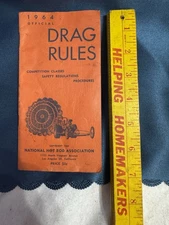 Amazing RARE!! 1964 NHRA RULE BOOK DRAG RULES NATIONAL HOT ROD ASSOCIATION