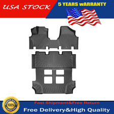 Floor Mats 3 Row Liners Set for 2011-2017 Honda Odyssey TPE All-Weather