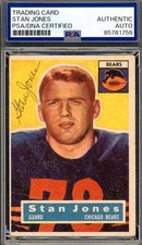 Stan Jones PSA DNA Vintage Signed 1956 Topps Rookie Autograph