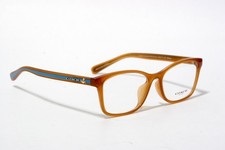 NEW COACH HC 6216U 5748 TRANSPARENT BROWN BUTTERCUP BLUE EYEGLASSES 54-17 E126