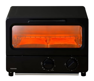 TOSHIBA ブラック トースター TOSHIBA Toaster Oven Toaster 2 Slice Toaster HTR-PZ3 K Black with