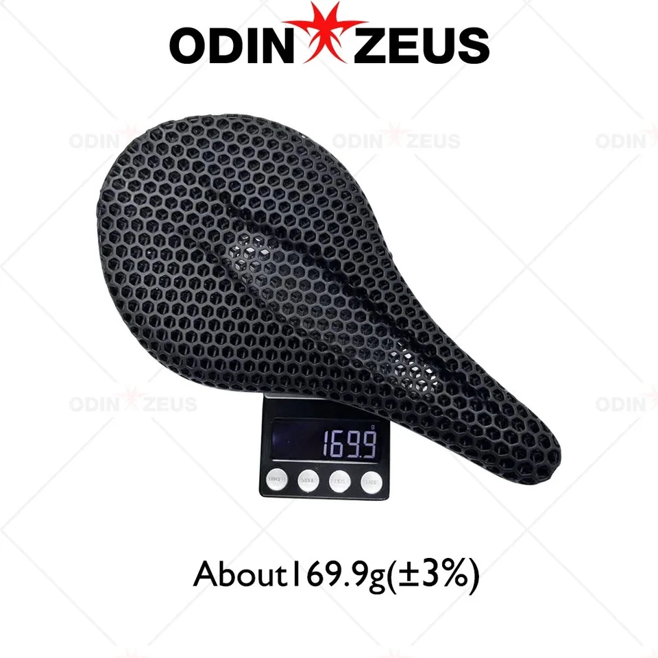 Sillín de bicicleta de fibra de carbono impreso en 3D 250*135 mm MTB/cojín de asiento de bicicleta de carretera Foto 3 de 4