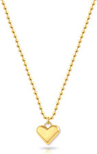 Dainty Gold Heart Necklace for Women Trendy 14K Gold/Silver Plate Cute Heart Pen