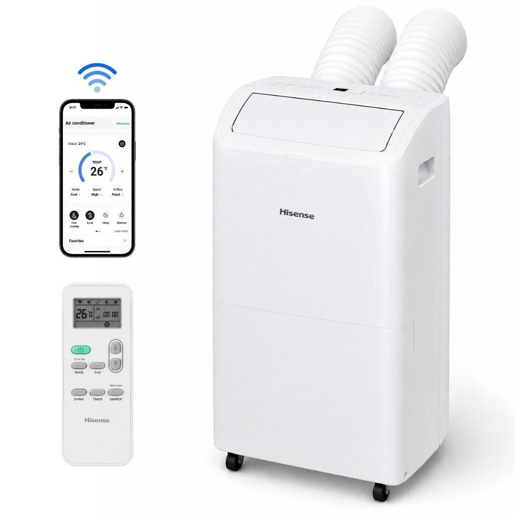 Hisense 8,000 BTU DOE/SACC (10,000 ASHRAE) Portable Air Conditioner w/ Inverter