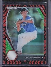 2021 Panini Prizm Draft Picks #PDP101 Peter Heubeck Tiger Stripes Prizm #/99