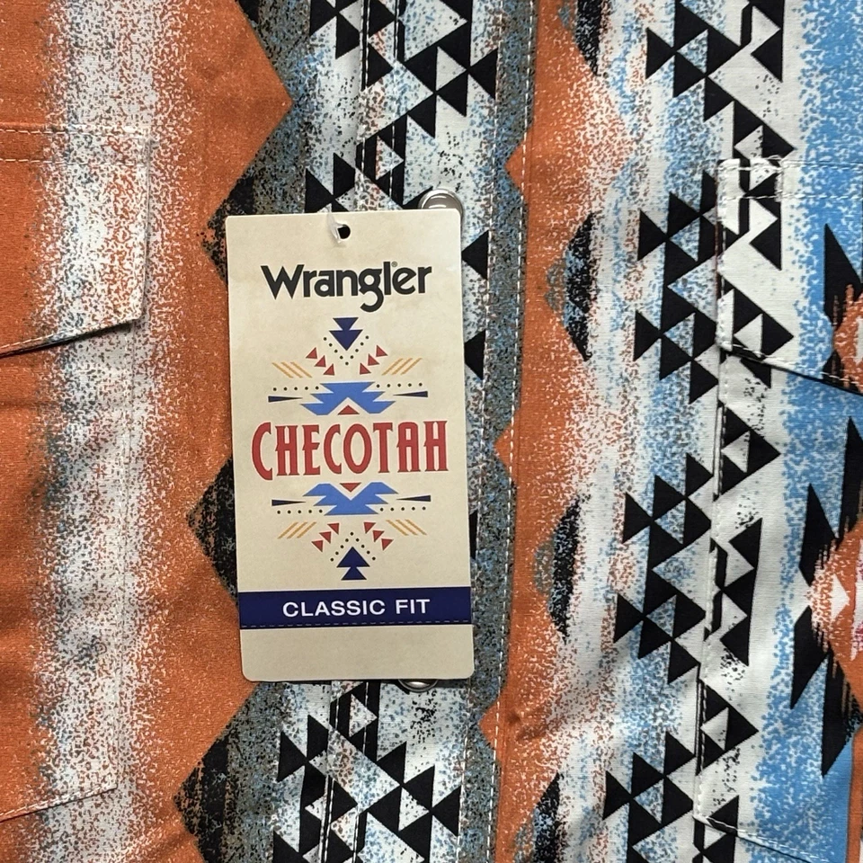 Wrangler Mens Checotah Southwestern Pearl Snap Shirt XL Western Country New - Image 4 of 4