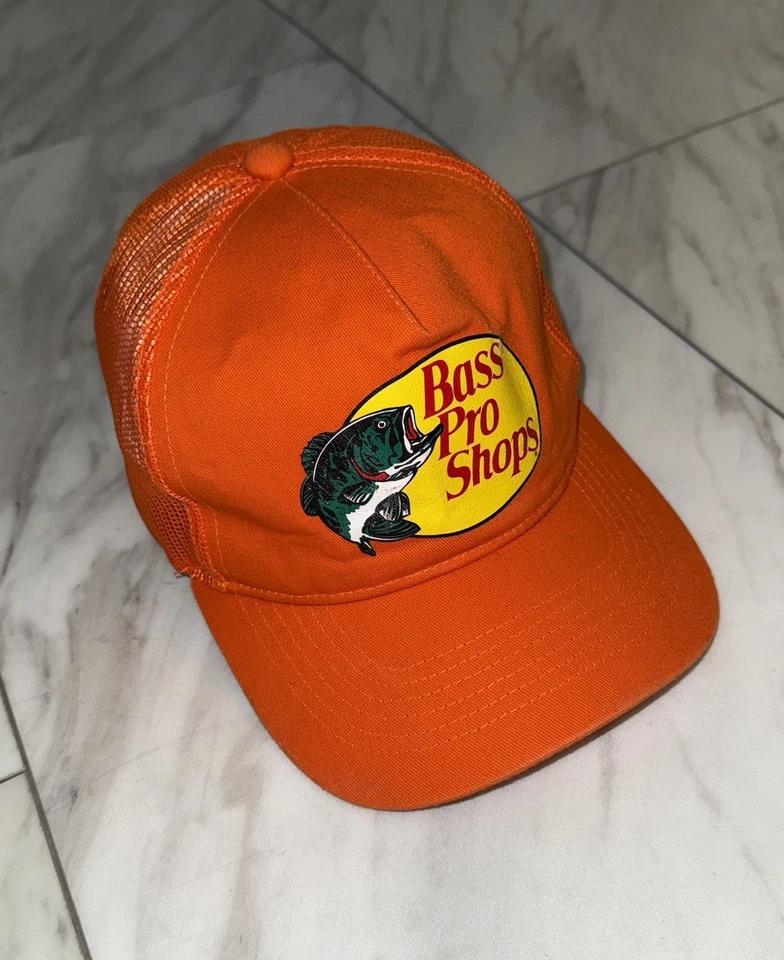 Gorra de béisbol vintage Bass Pro Shops Club gorra de papá naranja ajustable de colección Y2K Foto 2 de 4