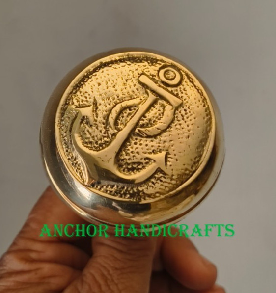Nautical Handmade Solid Brass Anchor Style Handle… - image 7