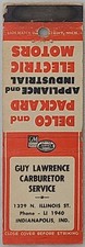 Matchbook Guy Lawrence Carburetor Service Indianapolis IN Indiana Delco Packard