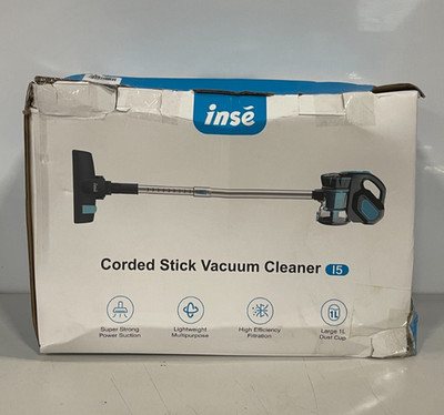 INSE I5 Handheld Stick Vacuum Cleaner - Black/Blue/Silver