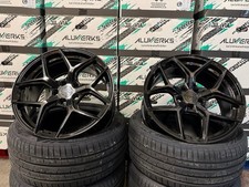 19" RS7 C ALUWERKS XT2 BLACK ALLOY WHEELS X4 + TYRES : AUDI A4 A5 A6 A7