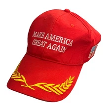 MAGA Hat Unisex Adjustable Red Cap Trump Strap Back Baseball President Hook/Loop