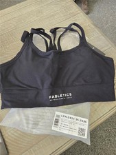  Fabletics Bra Principal Longline Medium Impact Size Large Black 1049163 NEW