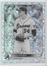 2022 Topps Chrome Black & White Mini-Diamond Refractor Max Fried #75 h3a