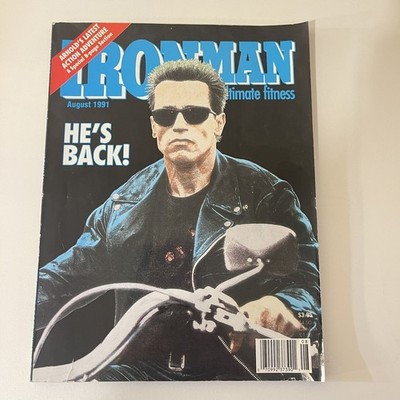 IRONMAN Muscle Bodybuilding Magazine VTG 1991 Arnold Schwarzenegger Terminator