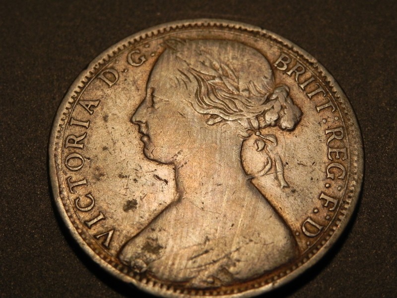 1863 GREAT BRITAIN COPPER ONE PENNY COIN
