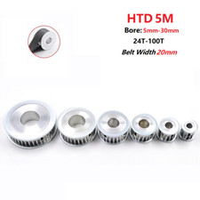 HTD 5M Timing Belt Pulley 5-30mm Bore, 24-100...