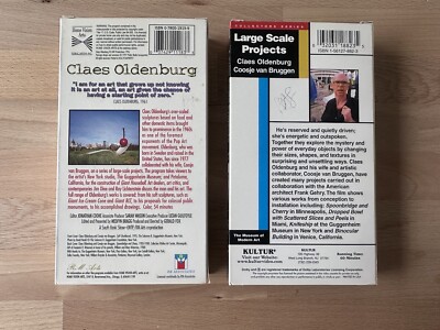 CLAES OLDENBURG VHS LOT 2 Large Scale Projects Artist Video Museum