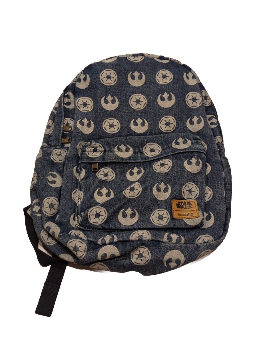 Loungefly Disney Distressed Denim Blue Star Wars Imperial Star Backpack Loungefly Star Wars Imperial Starbird Denim Backpack main image 3