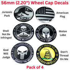 Set Of 4 Wheel Center Cap Decal Emblem Stickers 2.20 56mm Choose Your Style