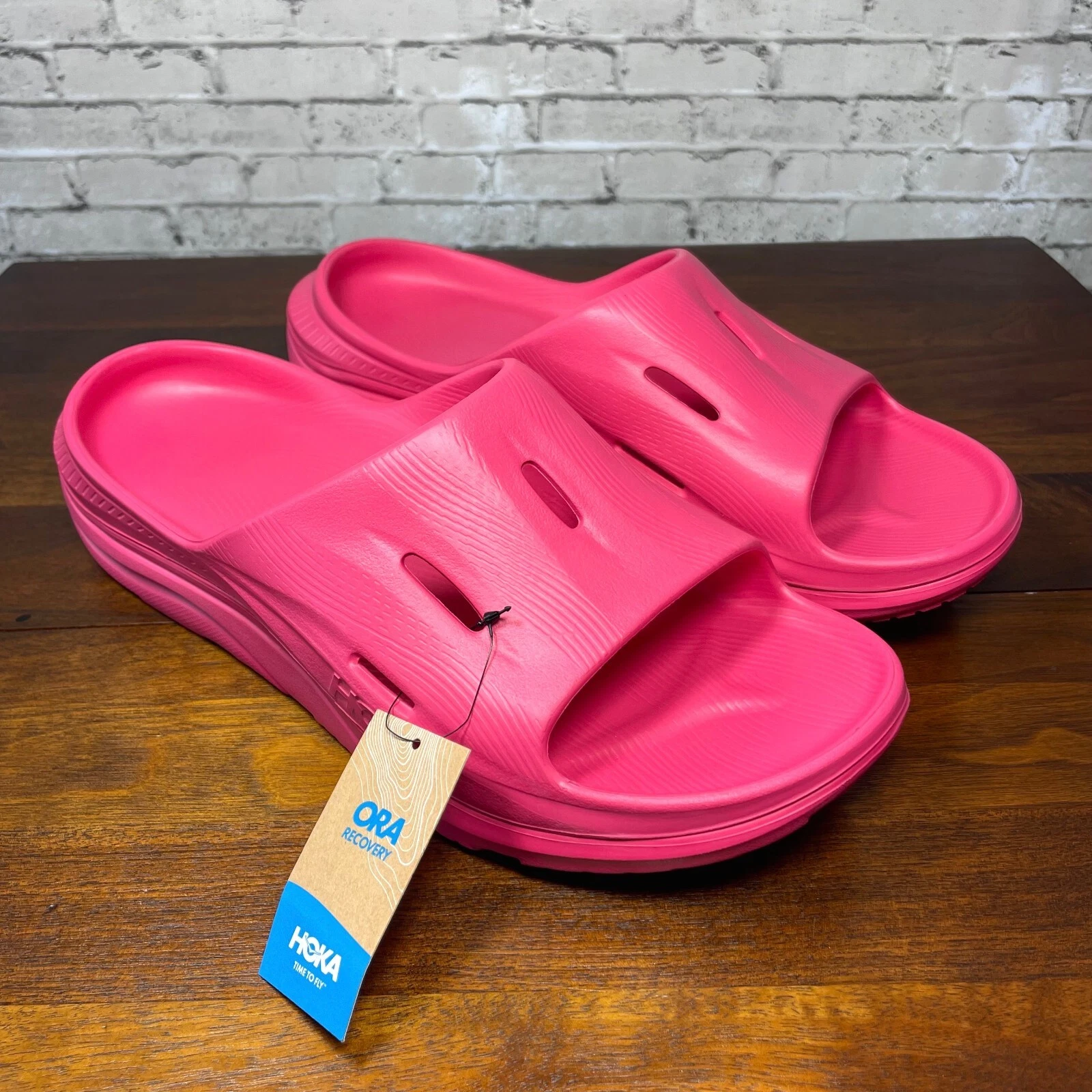 HOKA ONE ONE Sandali Hoka Ora Uomo Recupero Slide 3 TAGLIA 12 Lampone NUOVI