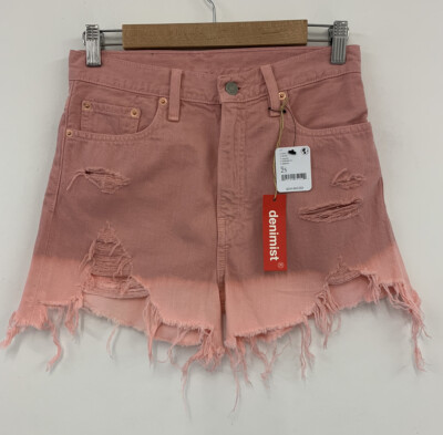 Denimist Nic mittelhohe abgeschnittene Destroyed Shorts pink Größe 25 NEU UVP 245 $