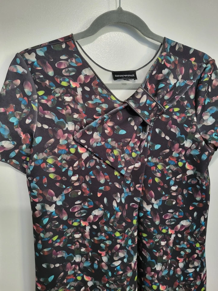 Vestido Emporio Armani Estampado Tela Buceo Talla 42 US M Multicolor Foto 3 de 4