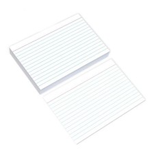 Ruled White Index Cards File Note Cards 4-x-6-inch