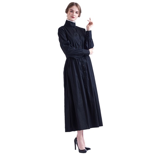 Victorian Women Edwardian Maid Dress 