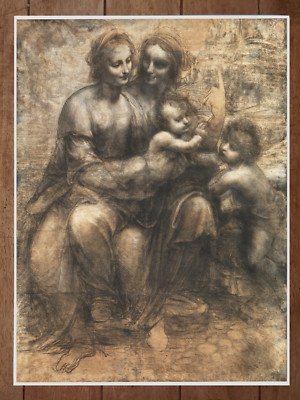 Leonardo da Vinci's The Leonardo Cartoon (1499 1500) famous Poster 18x24in