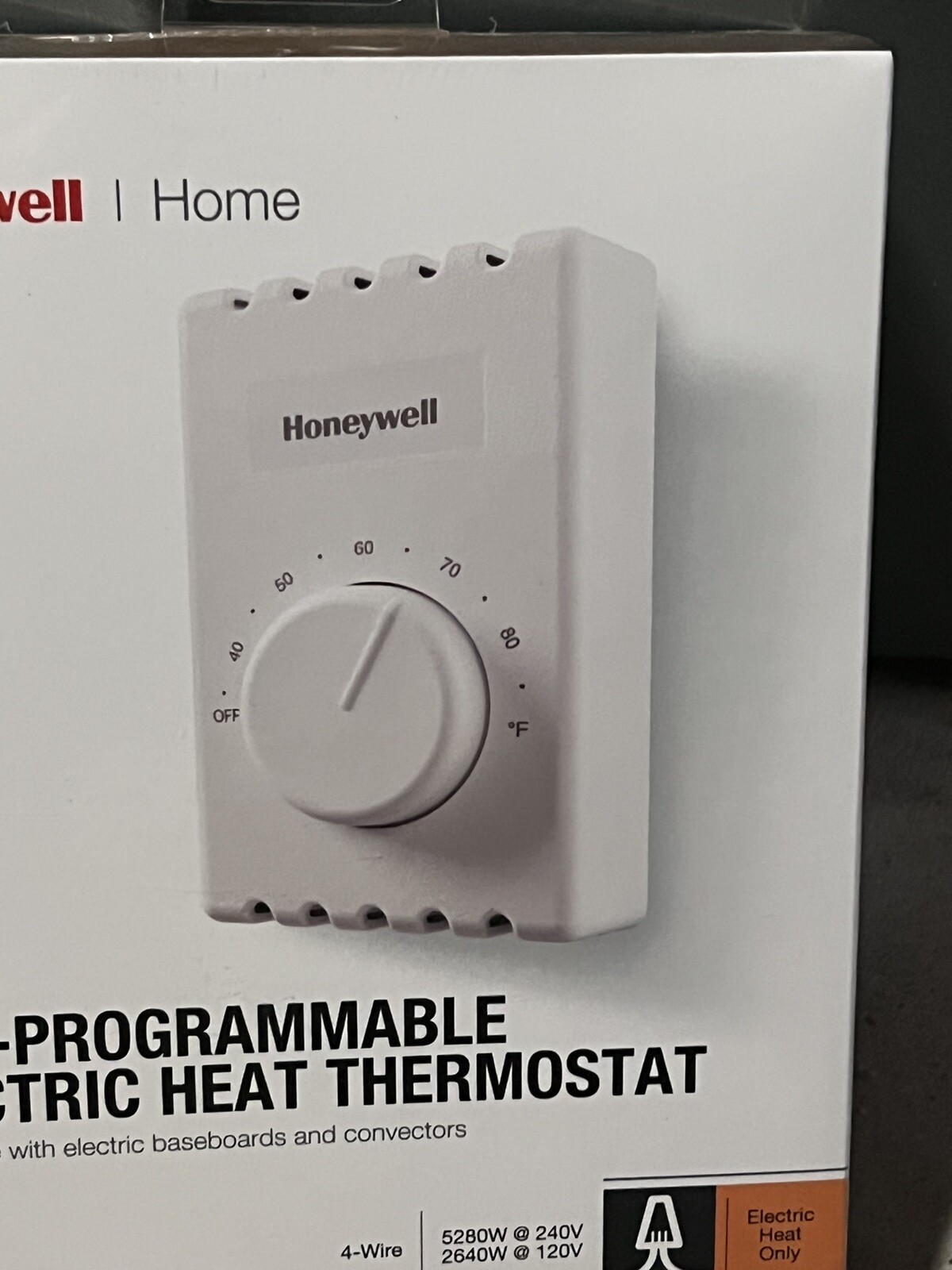 Honeywell Non Programmable Electric Heat Thermostat 4 Wire CT410B1017 Sealed 85267276603 eBay