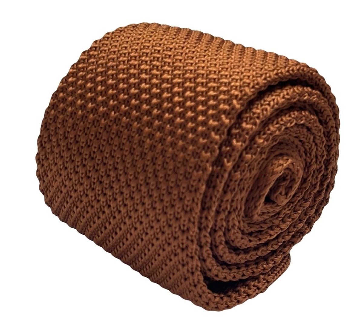 Cravate Tricot En Soie Tony & Paul - Marron Chocolat, Fabriquée En Italie - Neuf Avec étiquettes