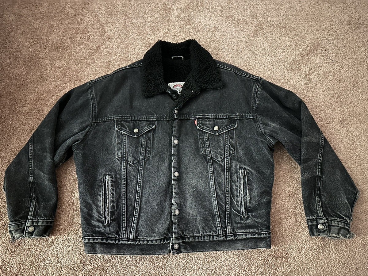 ジャケット・アウター Levi's SHERPA BLACK DENIM JACKET 1990s L Levi´s SHERPA BLACK DENIM JACKET 1990s L