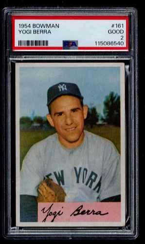 1954 Bowman Baseball #161 Yogi Berra New York Yankees HOF PSA 2