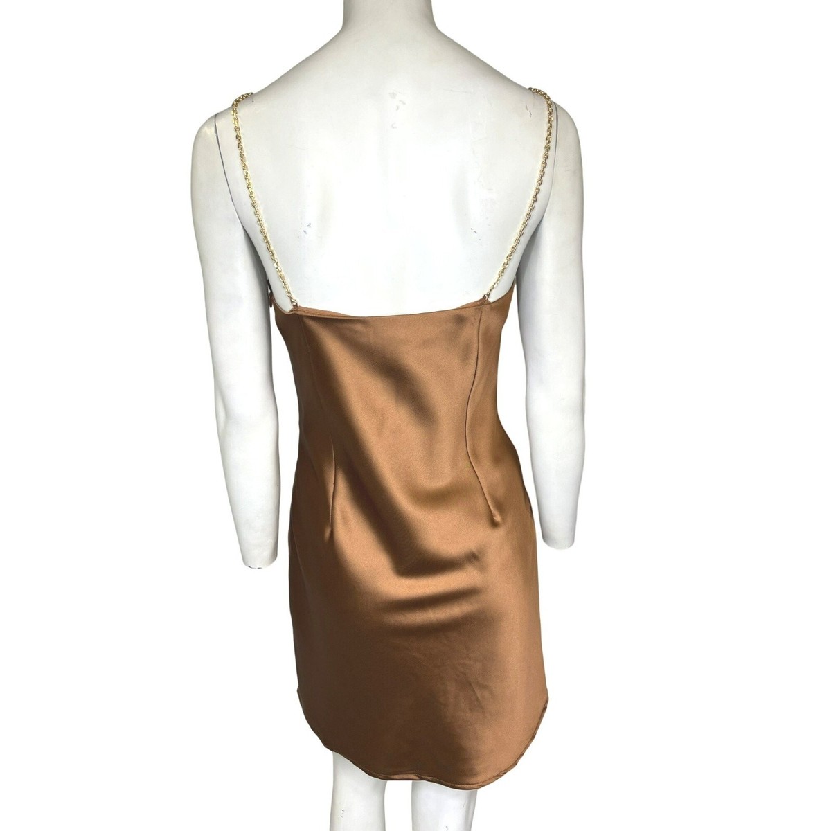 Le Lis Satin Gold Chain Strap Mini Slip Dress Brown Size Small NWT | eBay Le Lis Satin Gold Chain Strap Mini Slip Dress Brown Size Small NWT | eBay