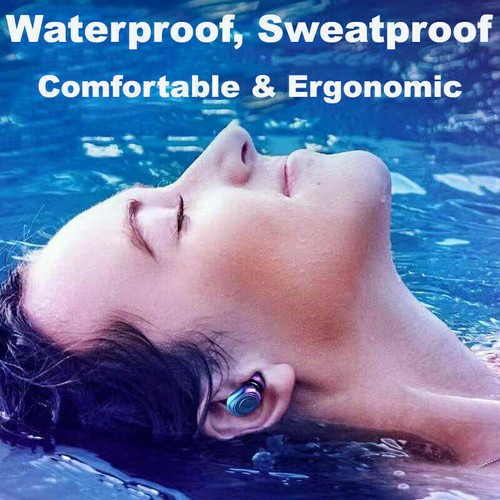 Earbuds Wireless Earphone Headset Headphone Stereo Waterproof For Bluetooth - Photo 4 sur 6
