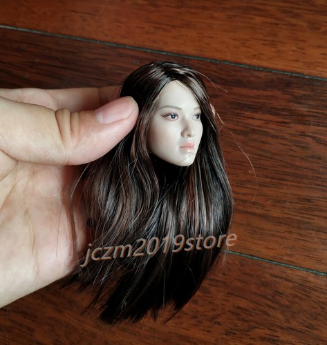1/6 Female Long Brown Hair Head Sculpt For 12" PHICEN Suntan Skin Figure Body - Picture 3 of 4