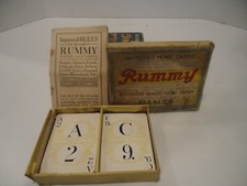Vintage Early 1900s Rummy Improved Home Card Game In original box