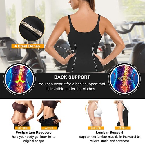 Women Waist Trainer Corset Tummy Control Weight Loss Sport Workout Body Shaper U - Picture 4 of 21