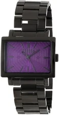 Versus by Versace Women's 3C63100000 Dazzle Rectangular Black ion plated Watch