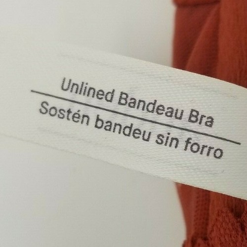 Sujetador sin tirantes para mujer Auden XS sin forrar naranja baya - Imagen 8 de 9