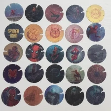 MEXICO - 25 TAZOS ( POGS ) - SPIDERMAN - LENTICULAR - 2019 - FULL SET - RARE
