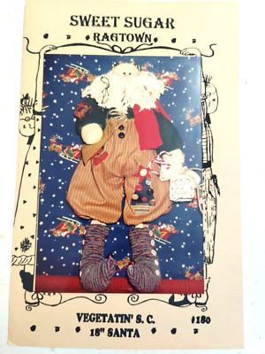 18'' Doll Sweet Sugar Ragtown Vegetatin Santa Clause 180 Craft Pattern Primative
