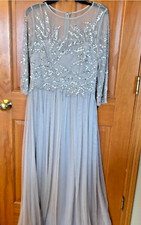 Adrianana Papell Beaded Bodice Mesh Dress New with tags Size 8 Mother of Bride