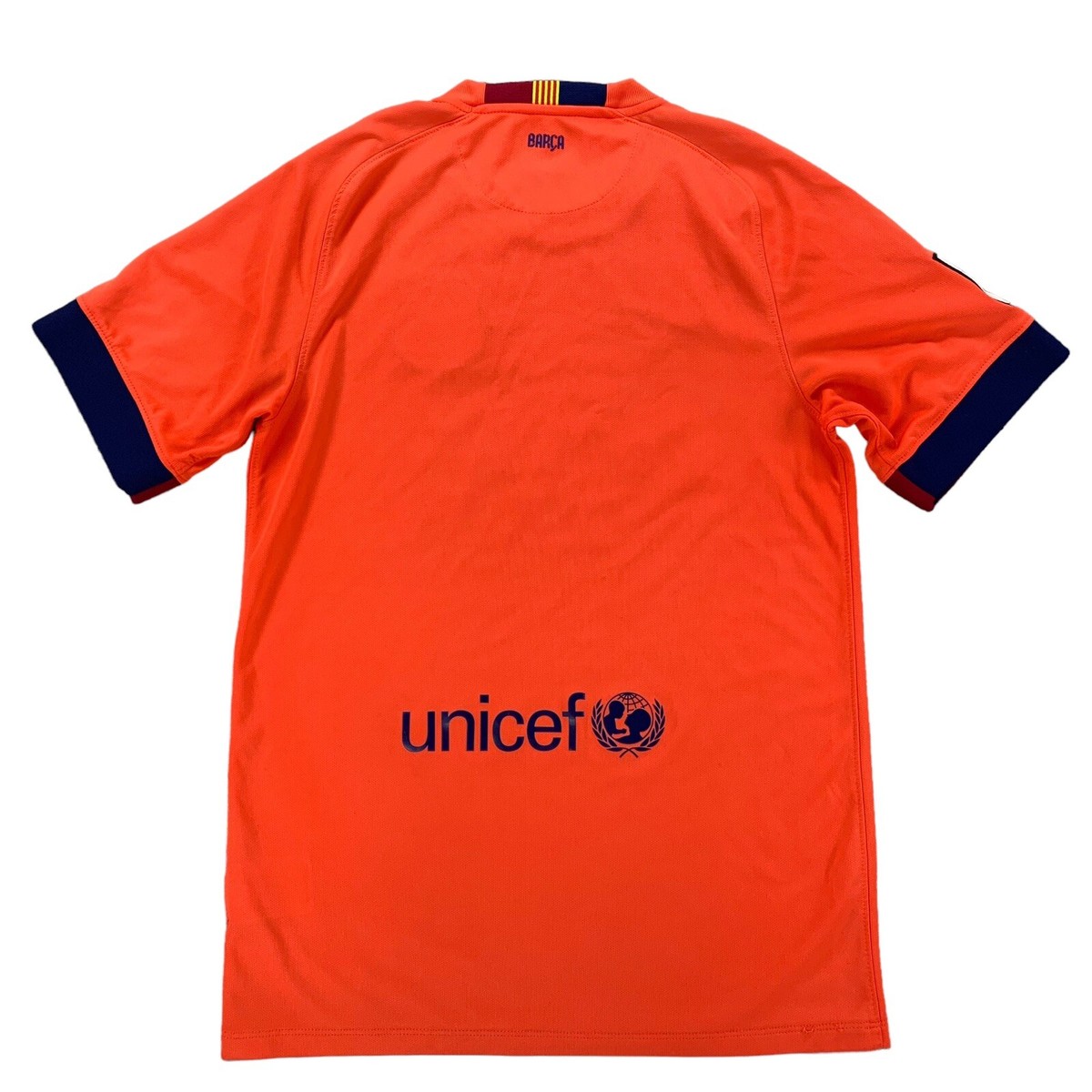 Nike Barcelona Away Jersey 610595-672 Mens Size S Orange Nike Barcelona Away Jersey 610595-672 Mens Size S Orange