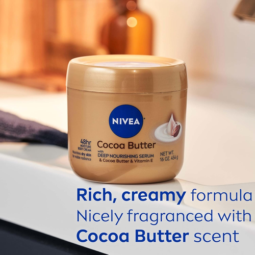 Kakaobutter Körpercreme - 48 Stunden Feuchtigkeit für trockene Haut bis sehr trockene Haut - Bild 5 von 12